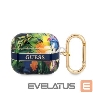 Korpus kõrvaklappidele Guess Apple Airpods 3 TPU Flower Print Case Blue