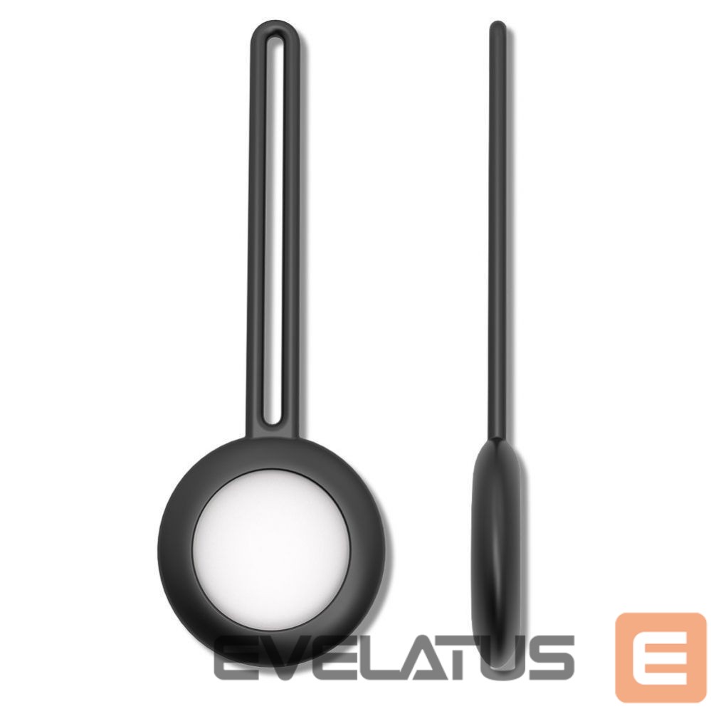 Nutika sildi tarvik iLike AirTag Silicone Keychain Loop Case Black