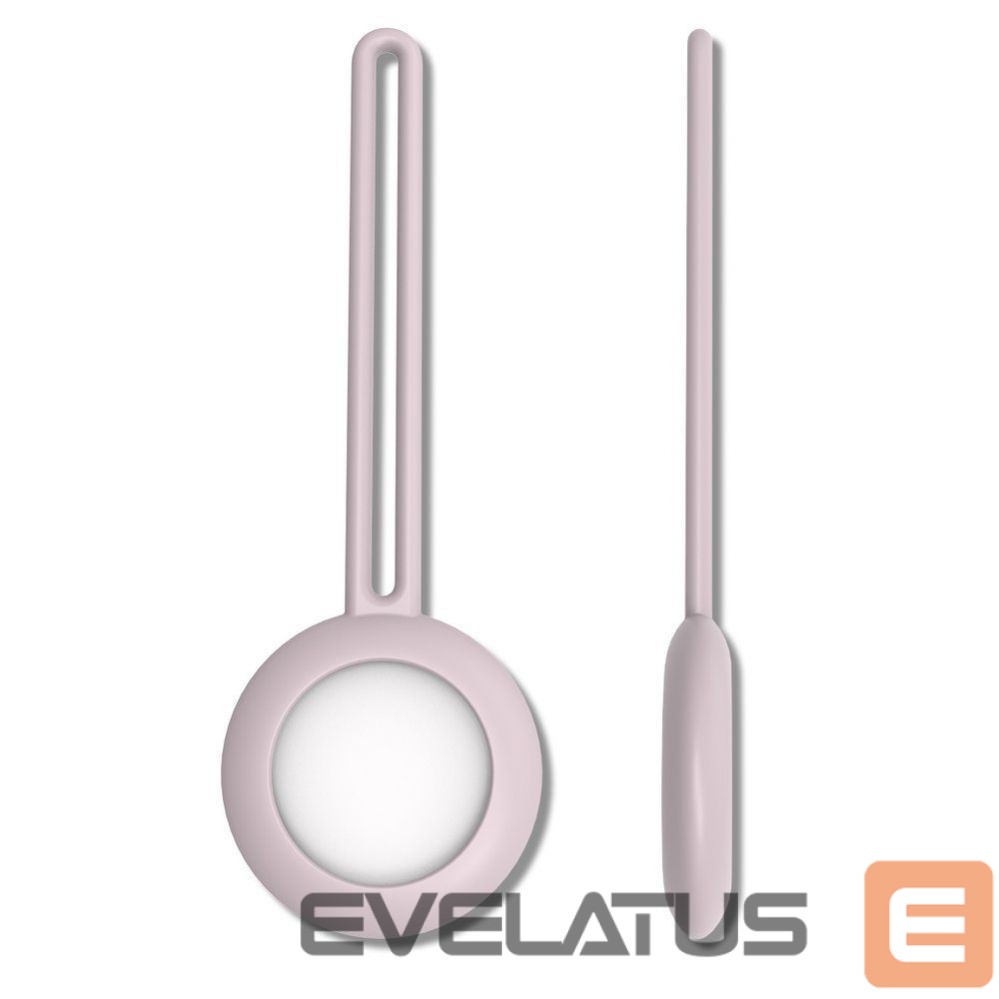 Nutika sildi tarvik iLike AirTag Silicone Keychain Loop Case Pink