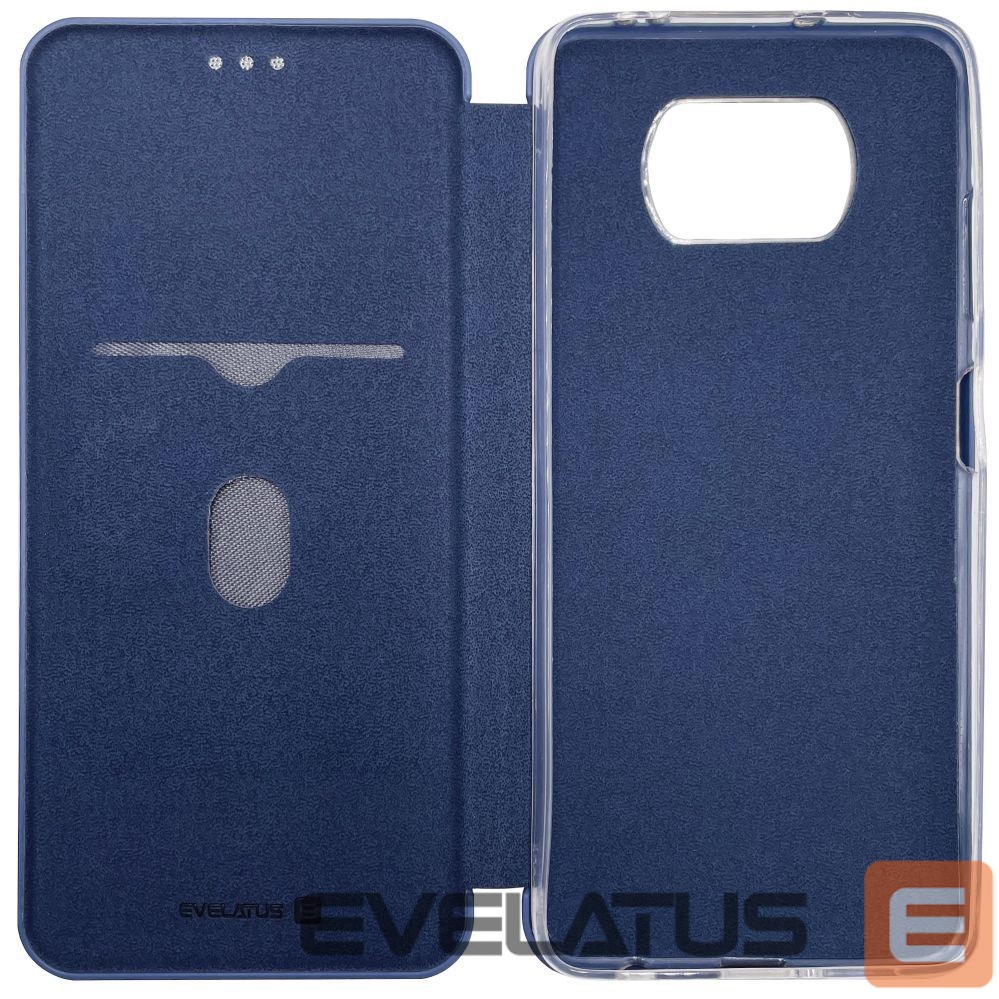 Kaaned - kaaned Evelatus Xiaomi Poco X3/X3 NFC/X3 Pro Book Case Dark Blue
