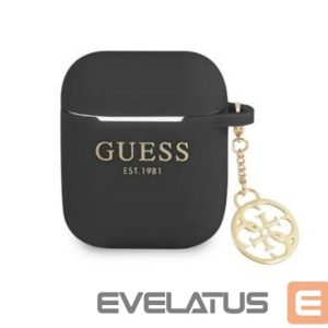 Korpus kõrvaklappidele Guess Apple 4G Charms Silicone Case for Airpods 1/2 Black