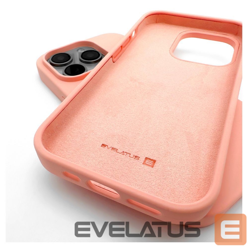 Tagakaaned Evelatus Apple iPhone 14 Pro Max 6.7 Premium Soft Touch Silicone Case Light Pink