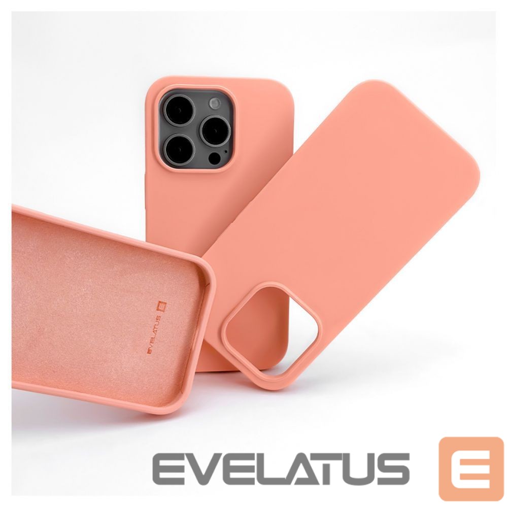Tagakaaned Evelatus Apple iPhone 14 Pro Max 6.7 Premium Soft Touch Silicone Case Light Pink