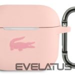Korpus kõrvaklappidele Lacoste Apple Airpods 3 Liquid Silicone Glossy Printing Logo Case Pink