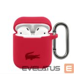 Korpus kõrvaklappidele Lacoste Apple Airpods 1/2 Liquid Silicone Glossy Printing Logo Case Red