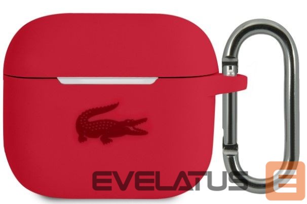 Korpus kõrvaklappidele Lacoste Apple Airpods 3 Liquid Silicone Glossy Printing Logo Case Red