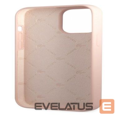 Tagakaaned Lacoste Apple iPhone 13 Pro Liquid Silicone Glossy Printing Logo Case Pink