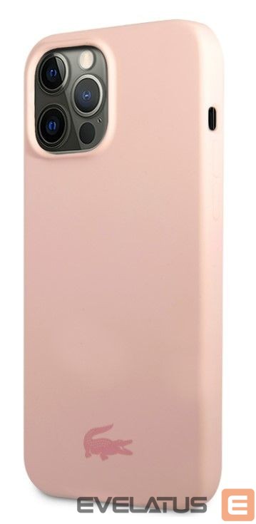 Tagakaaned Lacoste Apple iPhone 13 Pro Liquid Silicone Glossy Printing Logo Case Pink