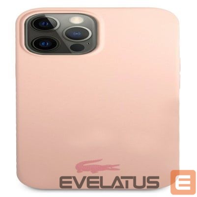 Tagakaaned Lacoste Apple iPhone 13 Pro Liquid Silicone Glossy Printing Logo Case Pink