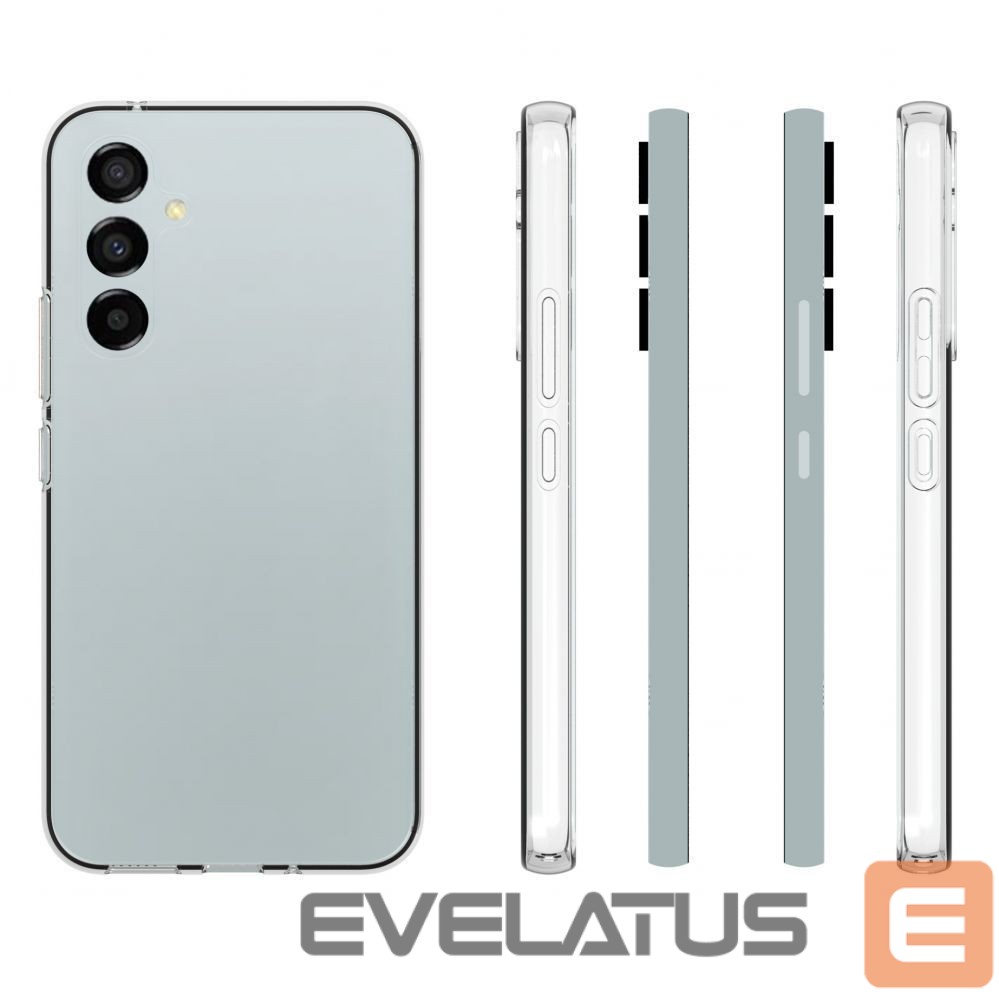 Tagakaaned Evelatus Samsung Galaxy S23 Clear Silicone Case 1.5mm TPU Transparent