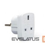 Adaptrid Gembird  AC power adapter, UK socket to EU Schuko plug, 7.5 A White, Travel adapter 