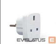 Adaptrid Gembird  AC power adapter, UK socket to EU Schuko plug, 7.5 A White, Travel adapter 
