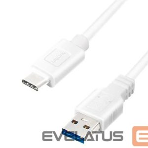 Kaabel Logilink  USB 3.2 Gen 1x1 Cable CU0174 1 m, White, USB-A Male, USB-C Male