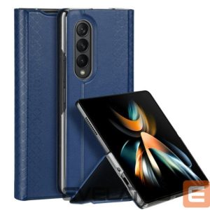 Tagakaaned Dux Ducis Samsung Galaxy Z Fold4 Bril case with a flip wallet stand Dark Blue