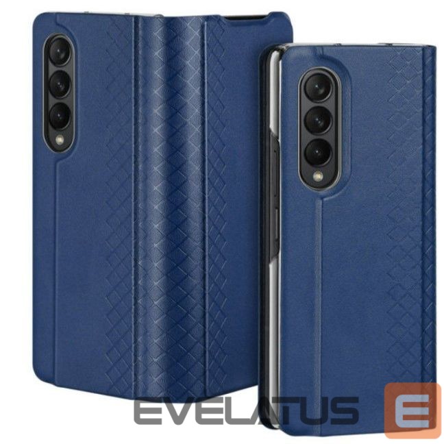 Tagakaaned Dux Ducis Samsung Galaxy Z Fold4 Bril case with a flip wallet stand Dark Blue