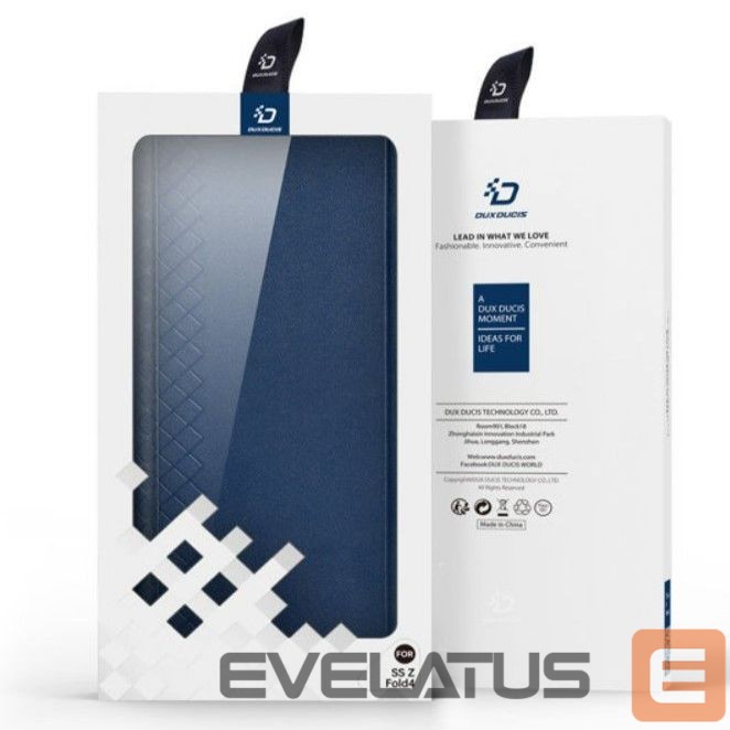Tagakaaned Dux Ducis Samsung Galaxy Z Fold4 Bril case with a flip wallet stand Dark Blue