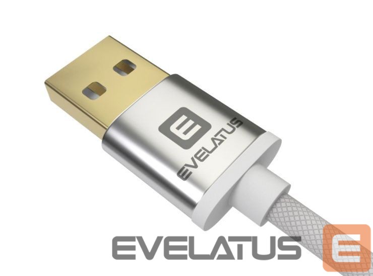 Kaabel Evelatus Universal Data cable Micro USB EDC02 dual side gold plated connectors White
