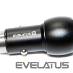 Autolaadijad Evelatus - Car Charger EC7DC01 BLACK 3.1A 2USB port with stainless steel escape tool Black