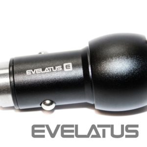 Autolaadijad Evelatus - Car Charger EC7DC01 BLACK 3.1A 2USB port with stainless steel escape tool Black