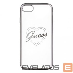 Tagakaaned Guess Apple iPhone 7 / 8 Heart TPU case Silver