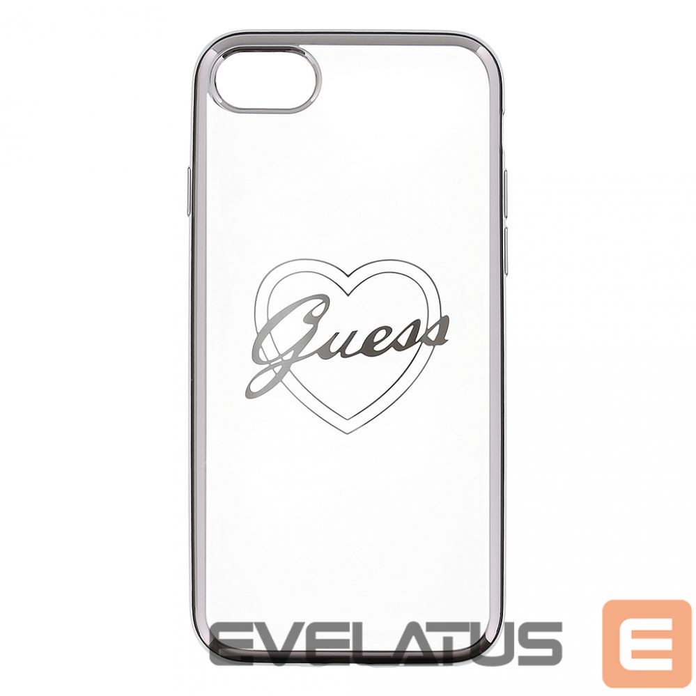 Tagakaaned Guess Apple iPhone 7 / 8 Heart TPU case Silver