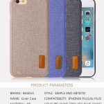Tagakaaned Baseus Apple Grain Case For iPhone6 Plus/iPhone6S Plus WIAPIPH6SP-BW03 Sea Blue