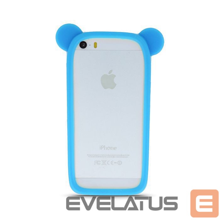Case universaalne kaitseümbris GreenGo Universal bumper L (10cm) Ears Blue