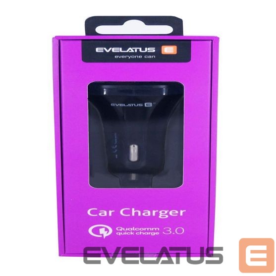 Autolaadijad Evelatus - Evelatus Quick Car Charger QCC02 Black