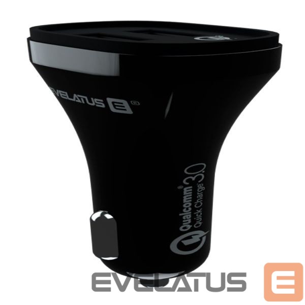 Autolaadijad Evelatus - Evelatus Quick Car Charger QCC02 Black
