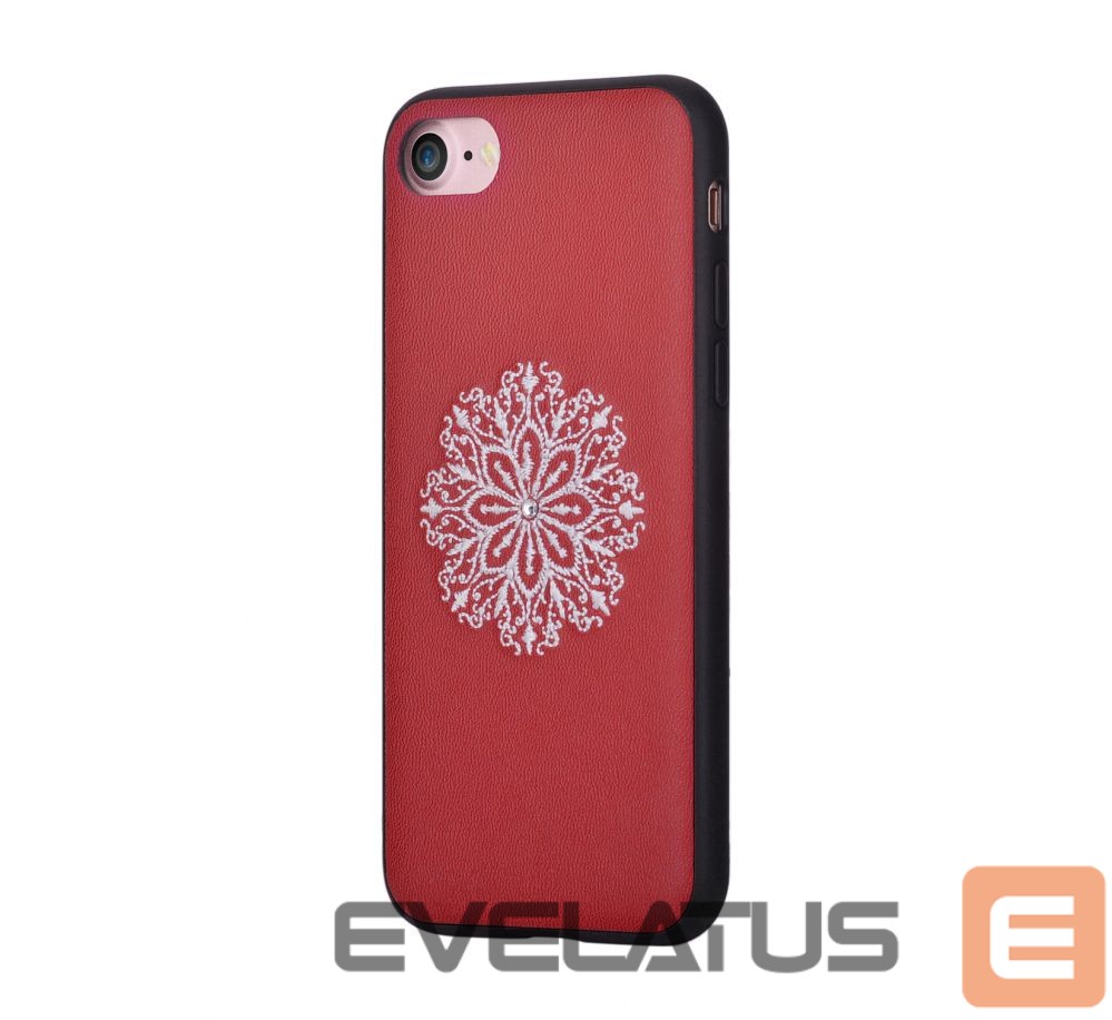 Tagakaaned Devia Apple iPhone 7/8 Flower Embroidery Case Red