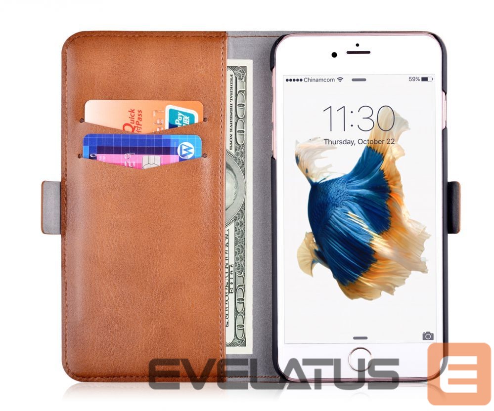 Kaaned - kaaned Devia Apple iPhone X Magic 2 in 1 case Brown