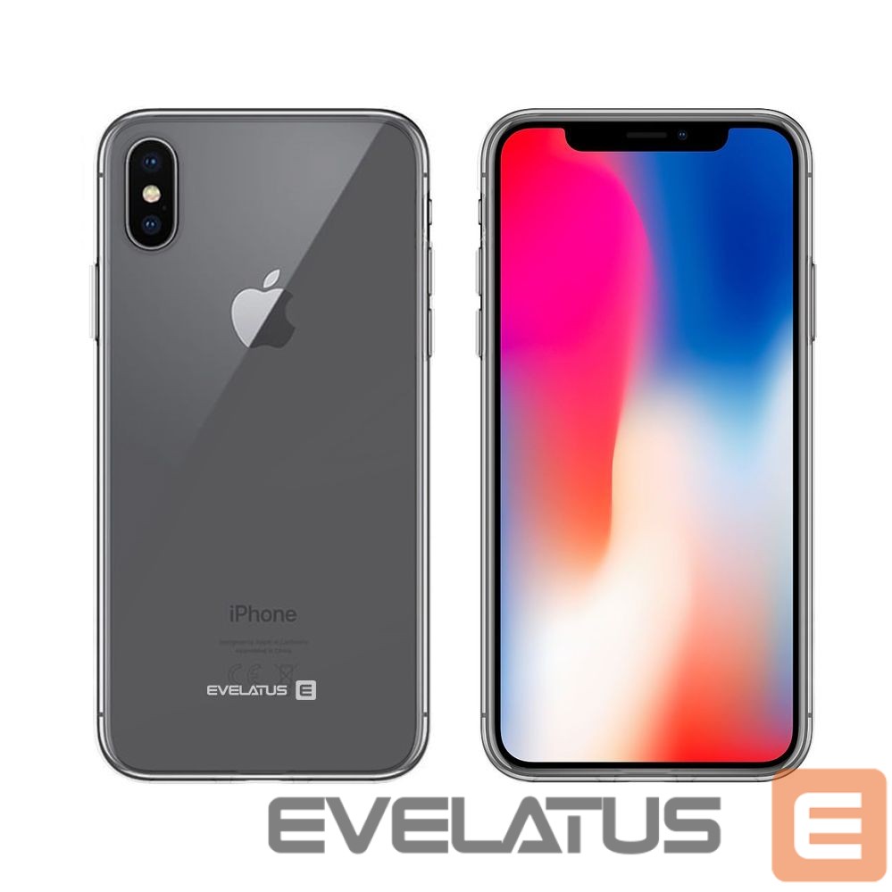 Tagakaaned Evelatus Apple iPhone X Clear Silicone Case 1.5mm TPU Transparent