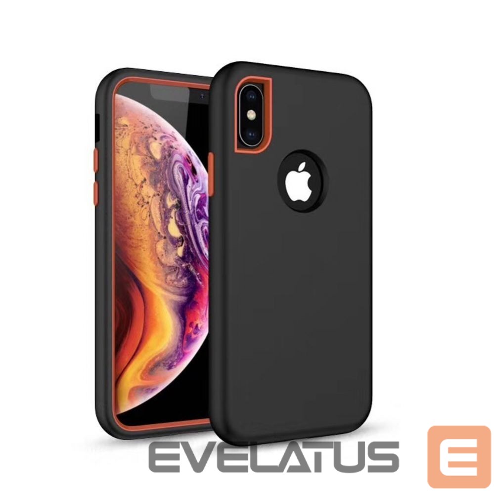 Tagakaaned GreenGo Apple iPhone XR Defender Solid 3in1 case Black