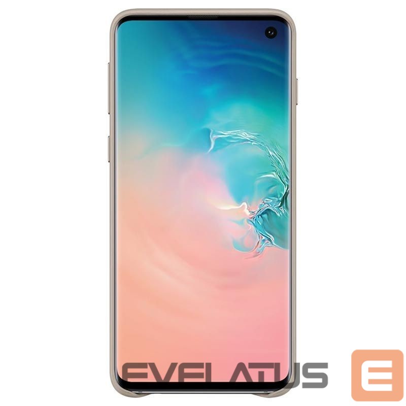 Tagakaaned Samsung Galaxy S10 Leather Cover EF-VG973LJEGWW Gray