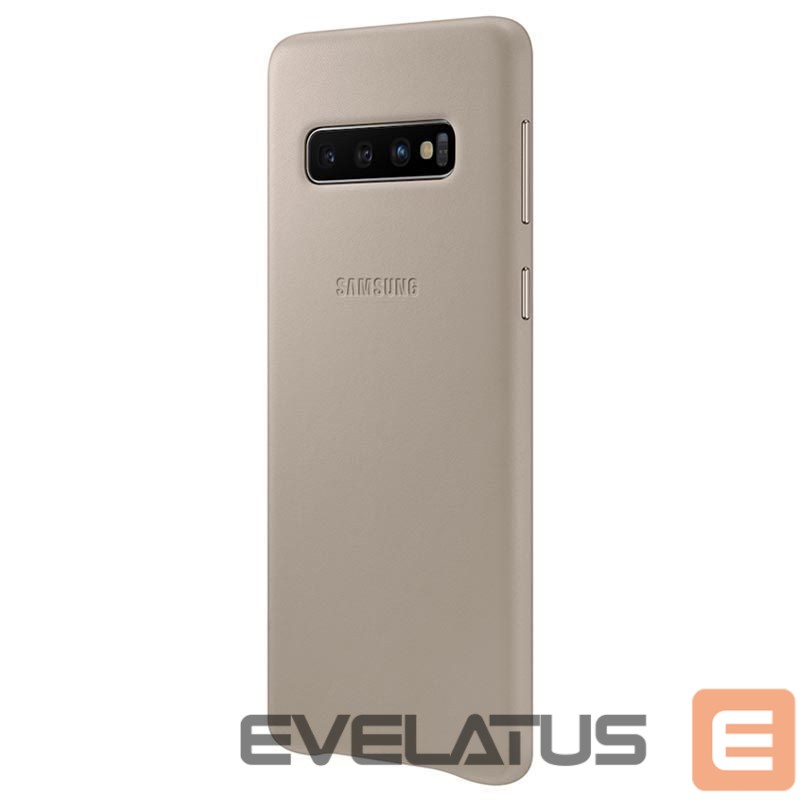 Tagakaaned Samsung Galaxy S10 Leather Cover EF-VG973LJEGWW Gray