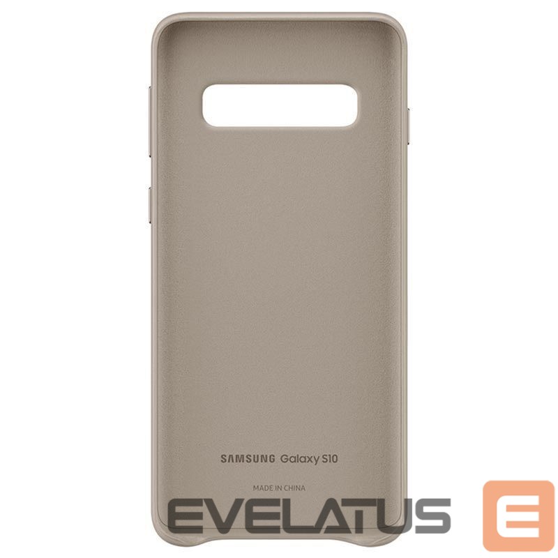 Tagakaaned Samsung Galaxy S10 Leather Cover EF-VG973LJEGWW Gray