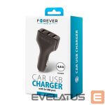 Autolaadijad Forever Universal Triple USB car charger CC-05 4.8A Black