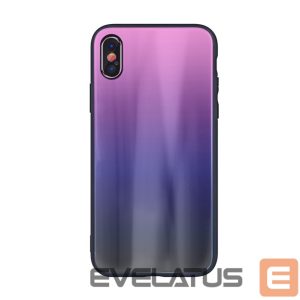Tagakaaned iLike Apple iPhone XR Aurora Glass case Pink-Black