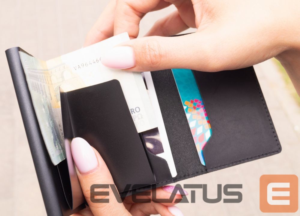 Case universaalne kaitseümbris Evelatus Universal Leather Wallet LEW01 Black