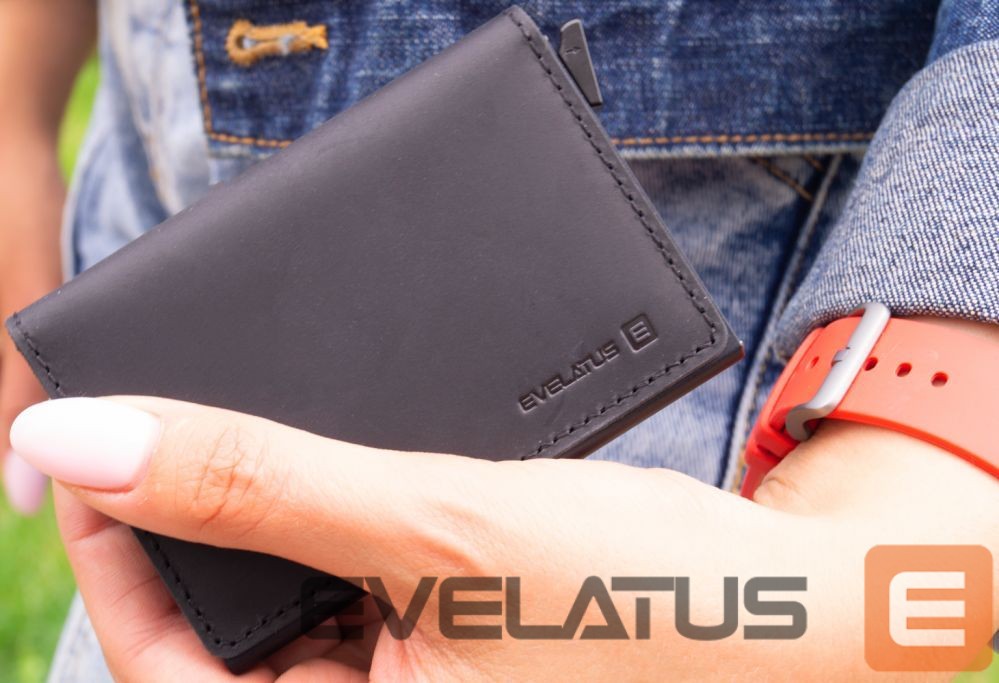 Case universaalne kaitseümbris Evelatus Universal Leather Wallet LEW01 Black