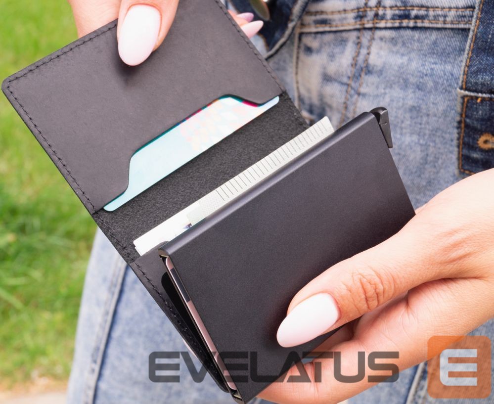 Case universaalne kaitseümbris Evelatus Universal Leather Wallet LEW01 Black