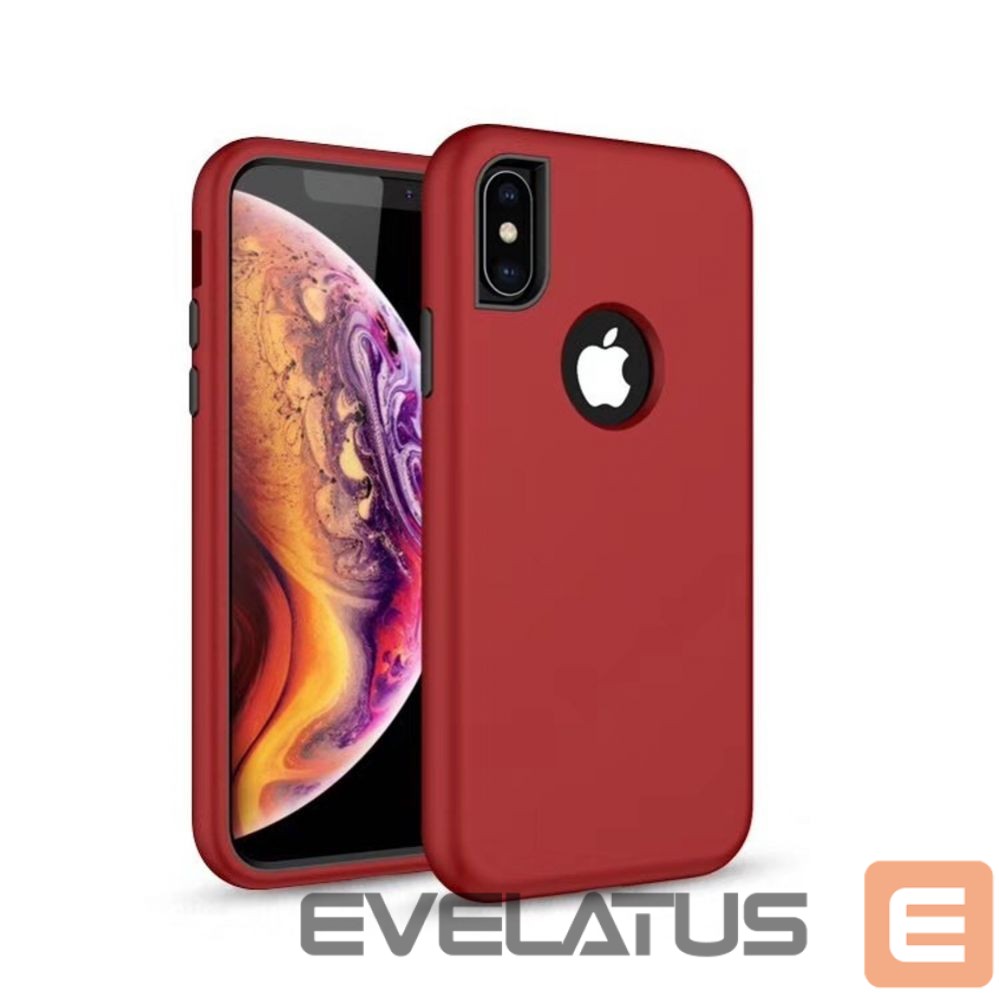 Tagakaaned iLike Samsung Galaxy A10 Defender Solid 3in1 case Red
