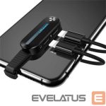 Üleminek USAMS  Lightning Dual Adapter with LED Light SJ357 Black