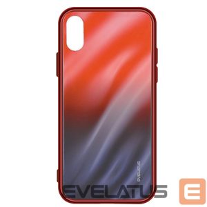 Tagakaaned Evelatus Samsung Galaxy A10 Water Ripple Gradient Color Anti-Explosion Tempered Glass Case Gradient Red-Black