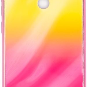 Tagakaaned Evelatus Xiaomi Redmi 8 Water Ripple Gradient Color Anti-Explosion Tempered Glass Case Gradient Yellow-Pink
