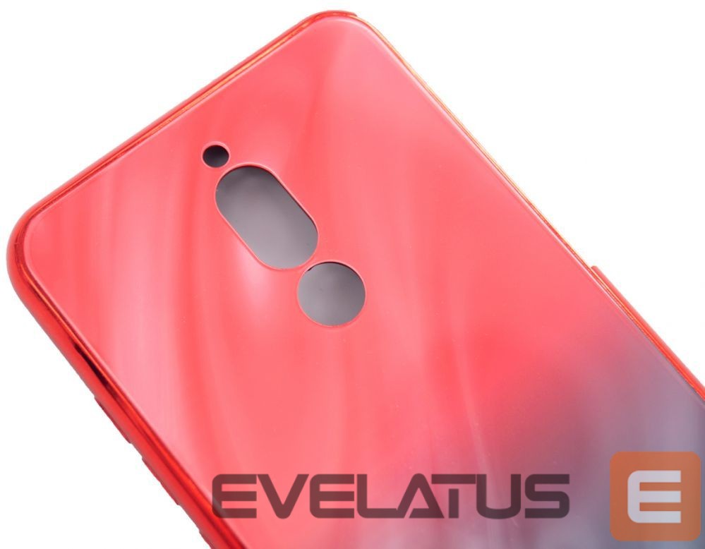 Tagakaaned Evelatus Xiaomi Redmi 8 Water Ripple Gradient Color Anti-Explosion Tempered Glass Case Gradient Red-Black