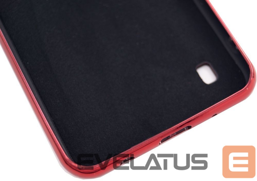 Tagakaaned Evelatus Samsung Galaxy A10 Water Ripple Full Color Electroplating Tempered Glass Case Red