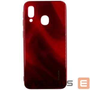 Tagakaaned Evelatus Samsung Galaxy A40 Water Ripple Full Color Electroplating Tempered Glass Case Red