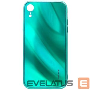 Tagakaaned Evelatus Apple iPhone XR Water Ripple Full Color Electroplating Tempered Glass Case Green