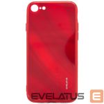 Tagakaaned Evelatus Apple iPhone 7/8/SE2020/SE2022 Water Ripple Full Color Electroplating Tempered Glass Case Red